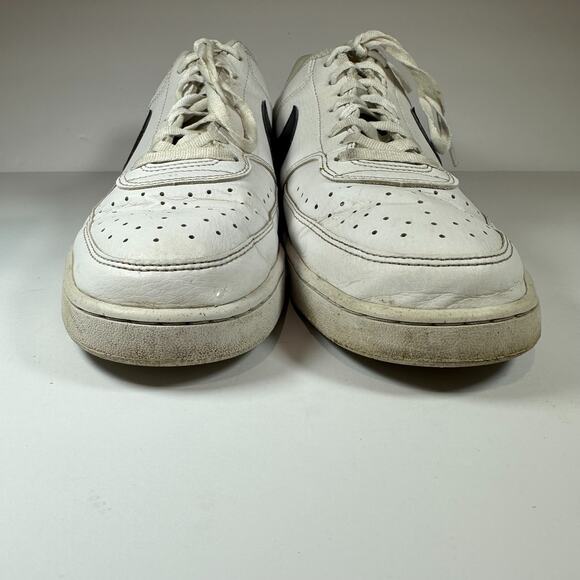Nike Court Vision Low Casual Shoes Mens Size 10.5 White Black Comfort Sneakers - Picture 3 of 12